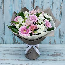 Букет цветов из:  Герберы, Альстромерии и Хризантемы #REPLACE_PRED# Понежукай
