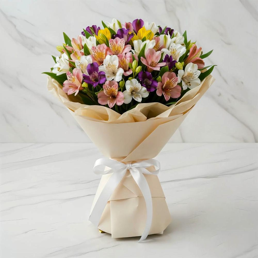 Букет цветов из: Альстромерии в Понежукай