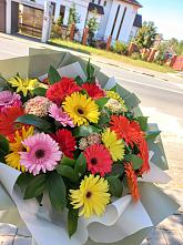 Букет цветов из:  Герберы #REPLACE_PRED# Понежукай