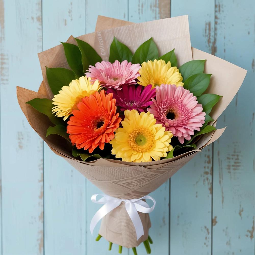 Букет цветов из: Герберы в Понежукай