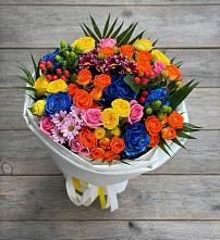 Букет цветов из:  Розы и Хризантемы в Понежукай
