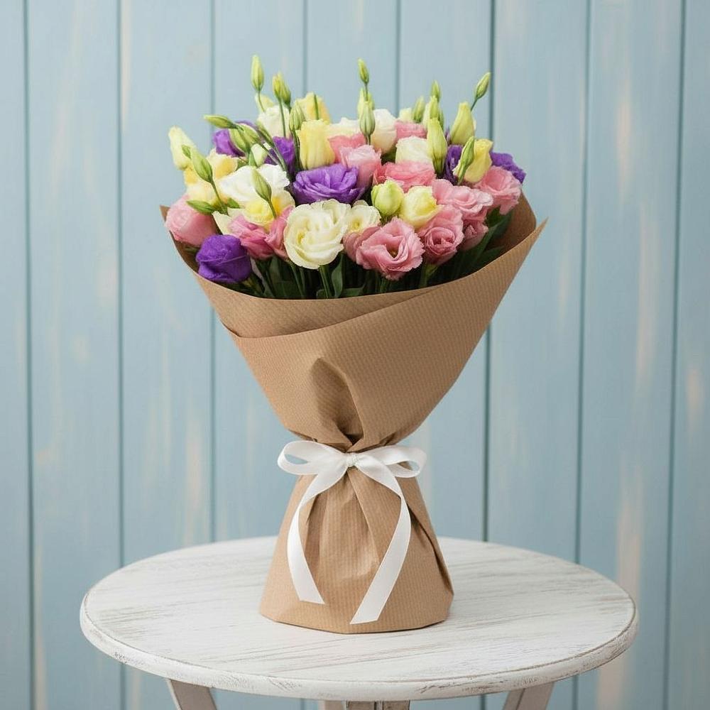 Букет цветов из: Лизиантусы в Понежукай