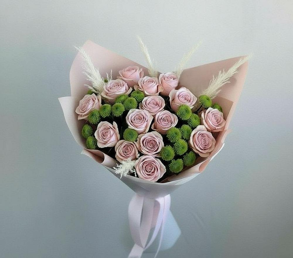 Букет цветов из: Розы и Хризантемы в Понежукай