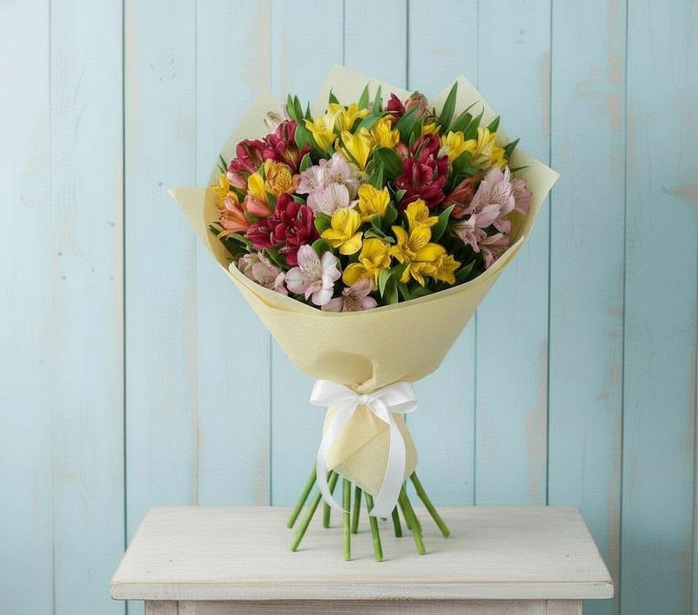 Букет цветов из: Альстромерии в Понежукай