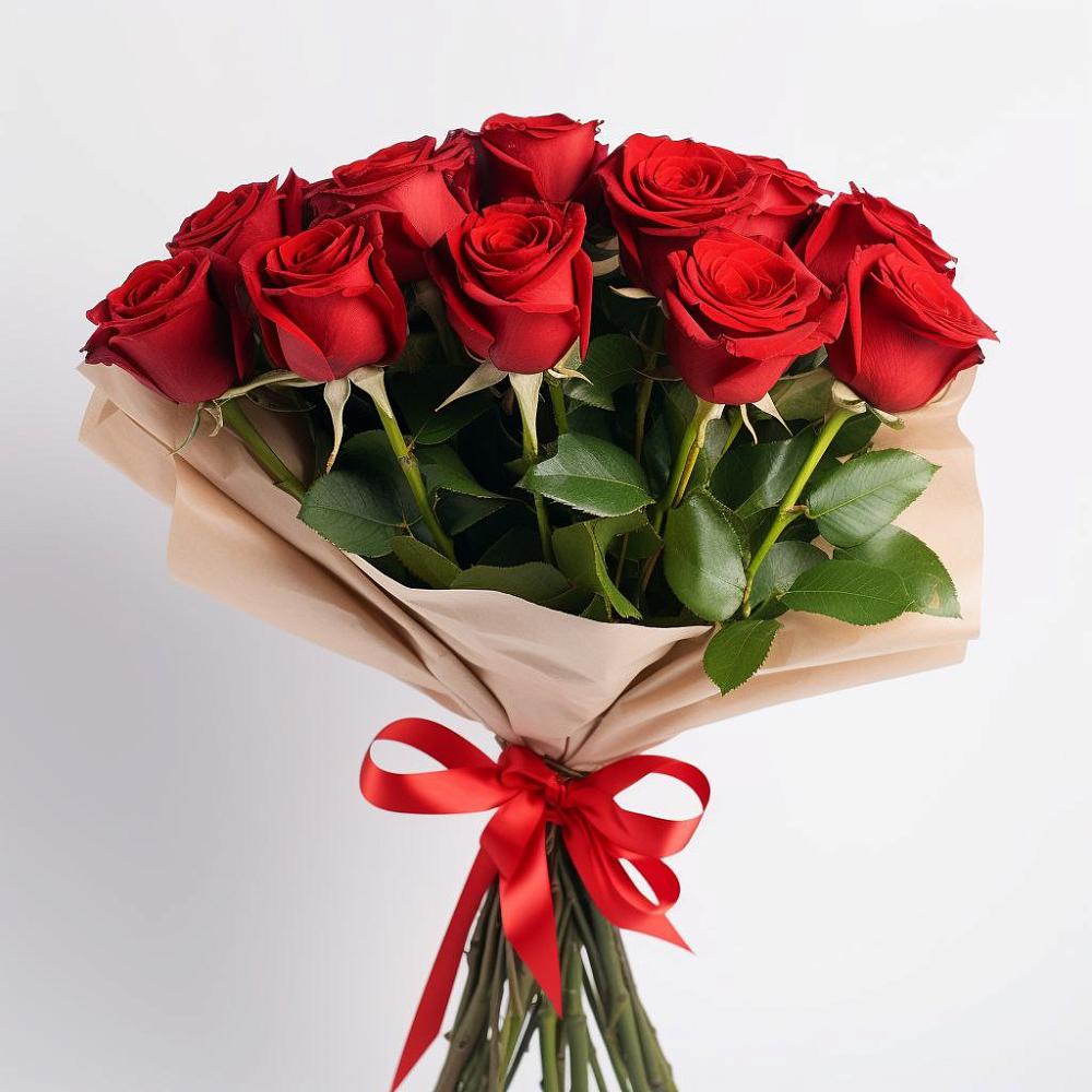 Букет 11 Красных роз Эдлесс Лав в Понежукай