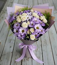 Букет цветов из:  Хризантемы и Розы в Понежукай