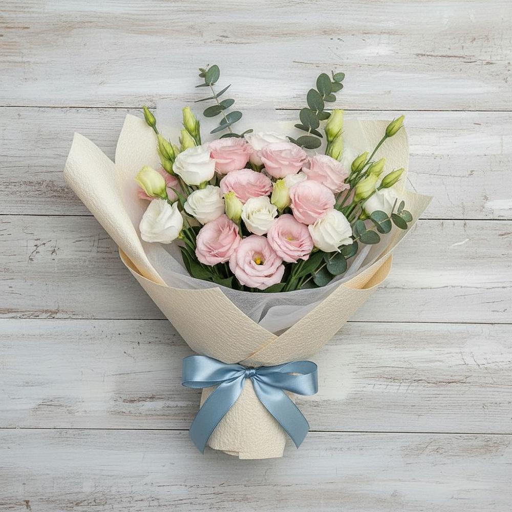 Букет цветов из: Лизиантусы в Понежукай